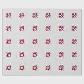 Papier Cadeau Insigne de morue de la feuille d'érable canadienne (Plat)