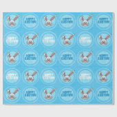 Papier Cadeau Insignes de lapin (Plat)