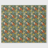 Papier Cadeau inspiration grenouille William Morris (Plat)