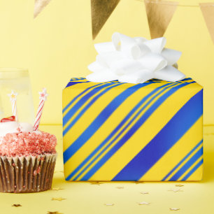 Papier Cadeau Inspirations d'Ukraine bleue et jaune