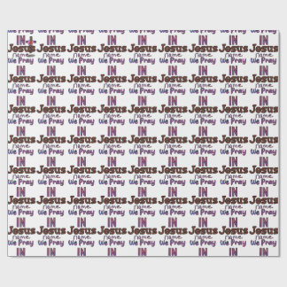 Papier Cadeau Inspiré du christianisme au nom de Jésus nous prio