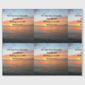 PAPIER CADEAU INSPIRING MATTHEW 19:26 CONCEPTION DU SOLEIL (Plat)