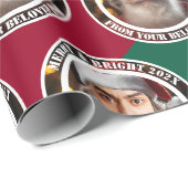 Papier Cadeau Instant Santa! Just add your face.  Wrapping Paper (Coin rond)