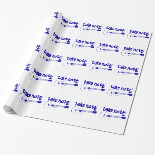 Papier Cadeau instrument bleu (Déroulé)