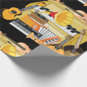 Papier Cadeau Instruments de musique (Coin)