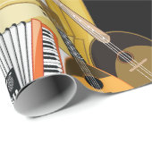 Papier Cadeau Instruments de musique (Coin rond)