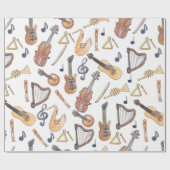 Papier Cadeau Instruments de musique (Plat)