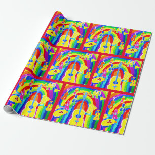 Papier Cadeau Instruments de musique arc-en-ciel Musicien Art me
