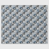 Papier Cadeau Instruments de musique motif design 2 tons (Plat)