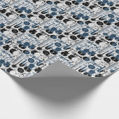 Papier Cadeau Instruments de musique motif design 2 tons (Coin)