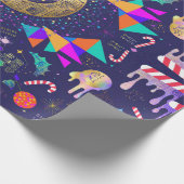 Papier Cadeau Intelligence Artificielle Abstraite (Coin)
