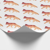 Papier Cadeau Intelligent comme aquarelle typographique de Fox (Coin)