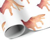 Papier Cadeau Intelligent comme aquarelle typographique de Fox (Coin rond)