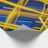 Papier Cadeau Intense Neon Light Trails Chaotic Digital Tech (Coin)