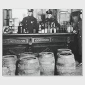 Papier Cadeau Interdiction - Police Speakeasy Raid Bootlegger -  (Plat)
