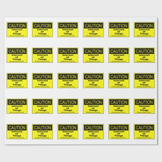 Papier Cadeau Internet des objets IoT Avertissement Signal d'ave (Plat)