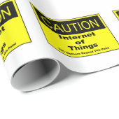 Papier Cadeau Internet des objets IoT Avertissement Signal d'ave (Coin rond)