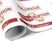 Papier Cadeau Interruption Glorieuse : Un Début Doré (Coin rond)