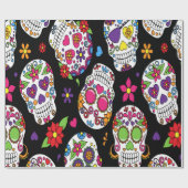 Papier Cadeau Intimidation effrayante et terrifiante de crâne de (Plat)