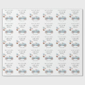 Papier Cadeau Invitation d'anniversaire de voiture de course, An (Plat)