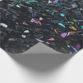 Papier Cadeau Iridescent Abstract Stained Glass Pattern (Coin)