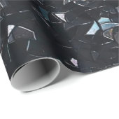 Papier Cadeau Iridescent Abstract Stained Glass Pattern (Coin rond)