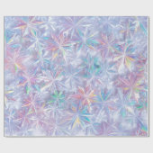 Papier Cadeau Iridescent shimmering snowflakes pattern (Plat)