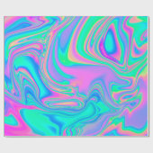 Papier Cadeau Iridescente marbrée texture holographique en dynam (Plat)