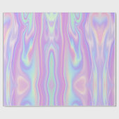 Papier Cadeau Iridescente métallique arc-en-ciel rose Aqua viole (Plat)