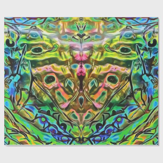 Papier Cadeau Iridescente Papillon Balone Look Sea Shell (Plat)