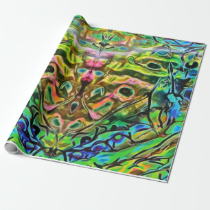 Papier Cadeau Iridescente Papillon Balone Look Sea Shell