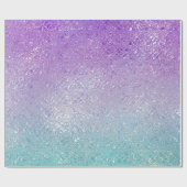 Papier Cadeau Iridescente verre menthe vert et violet ombre (Plat)