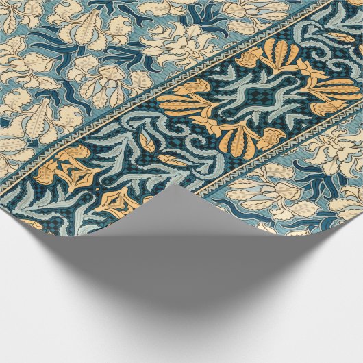 Papier Cadeau Iris de Nouveau d'art dans le bleu (Coin)