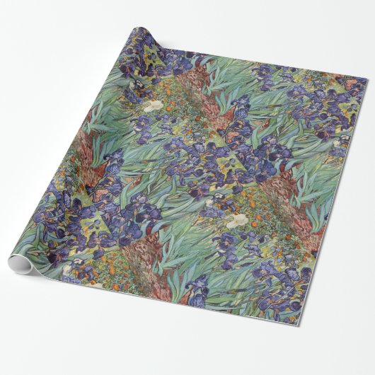 Papier Cadeau Iris de Van Gogh Peinture Impressionniste (Déroulé)