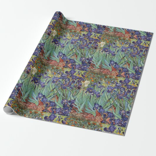 Papier Cadeau Iris de Van Gogh Peinture Impressionniste (Déroulé)
