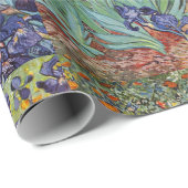 Papier Cadeau Iris de Van Gogh Peinture Impressionniste (Coin rond)