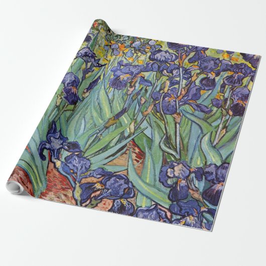 Papier Cadeau Iris de Van Gogh Peinture Impressionniste (Déroulé)