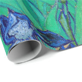 Papier Cadeau Iris de Vincent Van Gogh (Coin rond)