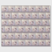 Papier Cadeau Iris élégant avec gravure en or (Plat)