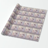 Papier Cadeau Iris élégant avec gravure en or (Déroulé)