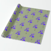 Papier Cadeau Iris en vert (Déroulé)