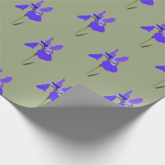 Papier Cadeau Iris en vert (Coin)