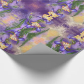 Papier Cadeau Iris Fleurs Enveloppant Papier Irises (Coin)