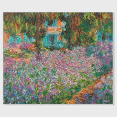 Papier Cadeau Iris Jardin Monet Giverny fleurs (Plat)