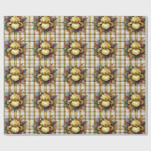 Papier Cadeau Iris jaune avec feuilles d'automne sur Arrière - p (Plat)