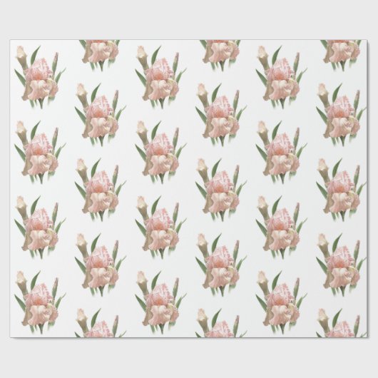 Papier Cadeau Iris rose (Plat)