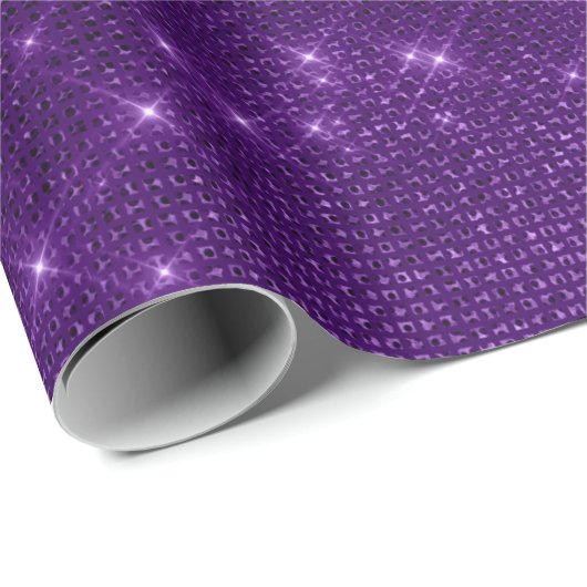 Papier Cadeau Iris Ultra Violet Violet Ultra Minimal Améthyste É (Coin rond)