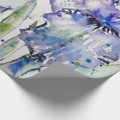 Papier Cadeau Iris violet iris fleurs Aquarelle (Coin)