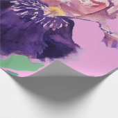 Papier Cadeau Iris violet iris fleurs Aquarelle (Coin)