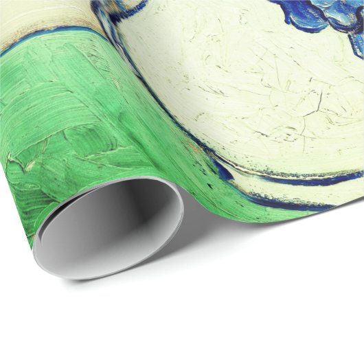 Papier Cadeau Irises (1890) par Vincent Van Gogh (Coin rond)